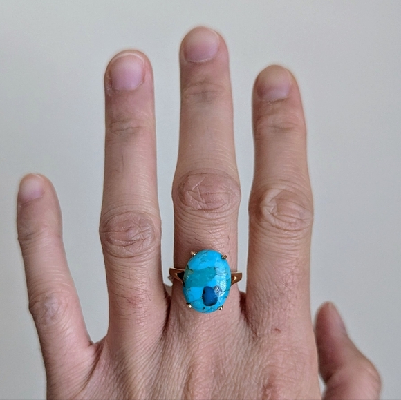 NWT Natural Mohave Turquoise ring size US 7 - Picture 1 of 14
